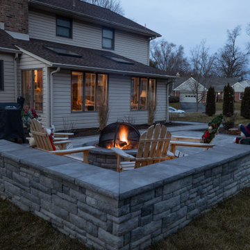 Wood Burning Stone Veneer Fire Pit