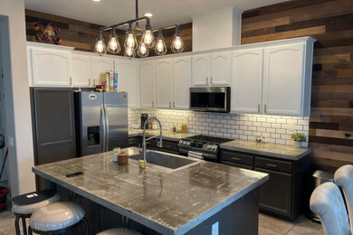 Mountain style kitchen photo in Other