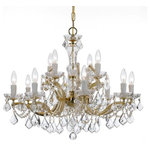 Crystorama - Crystorama 4479-GD-CL-SAQ Maria Theresa - Twelve Light Chandelier - Shade Included: TRUEMaria Theresa Twelve Light Chandelier Gold Clear Spectra Crystal *UL Approved: YES *Energy Star Qualified: n/a *ADA Certified: n/a *Number of Lights: Lamp: 12-*Wattage:60w Candelabra bulb(s) *Bulb Included:No *Bulb Type:Candelabra *Finish Type:Gold