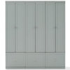 Crosley Furniture Harper Modern Wood/Metal Pantry Closet in Gray (Set of 3)