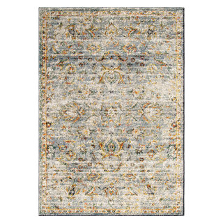 Orian Gemstone Persian Estate Distressed Multi Beige Area Rug, 7'10
