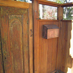 Salvaged Balinese Teak Doors as Garden Gate - Home Fencing And Gates