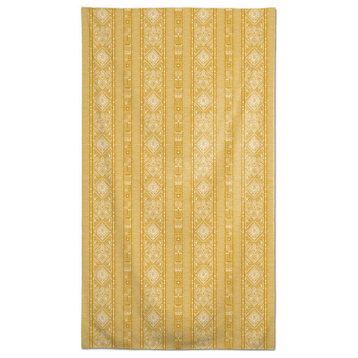 Yellow Boho Dots 58 x 102 Outdoor Tablecloth