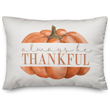 Always be Thankful 14"x20" Throw Pillow Cover