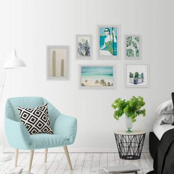 Persian Greens Hexaptych