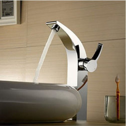 The Arc Brass Bathroom Basin Sink Faucet Single Handle Vessel Mixer Tap - Bathroom Sink Faucets