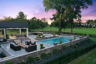 Gunite pool with amazing covered porch