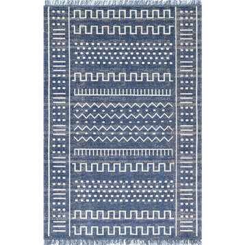 nuLOOM Cora Outdoor Vintage-Style Area Rug, Blue, 5'x8'