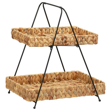 Geometric Tray Tower With 2 Baskets