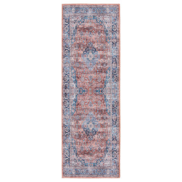 Nourison Washable Brilliance Blue And Multi 2' x 6' Runner Rug 099446116642