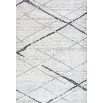 nuLOOM Thigpen Striped Contemporary Area Rug, Gray, 6'7"x9'