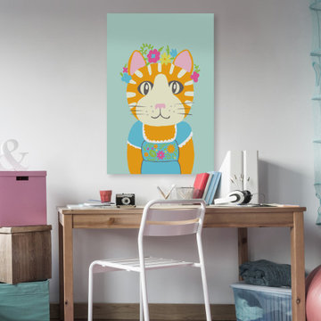 "Fancy Animals II" Painting Print on Wrapped Canvas
