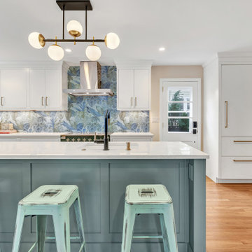 Colorful Transitional Kitchen