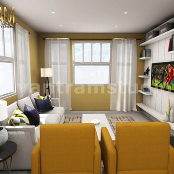 Immersive Living room 3D Interior Designers by virtual reality developer