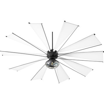 Quorum Mykonos 92" Indoor/Outdoor Ceiling Fan in Noir