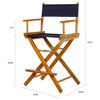 24" Director's Chair With Honey Oak Frame, Navy Canvas