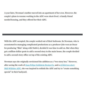 Los Angeles Times: ADU Feature Publication