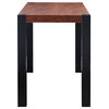 Furniture of America Sedge Wood Rectangle Dining Table in Walnut and Black