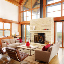 Barn interior - post and beam