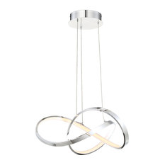 Penton Chandelier, Chrome, 20"