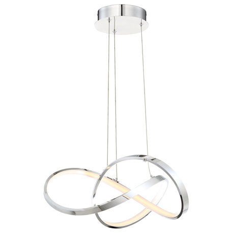 WAC Lighting Vornado 20in LED Chandelier in Chrome