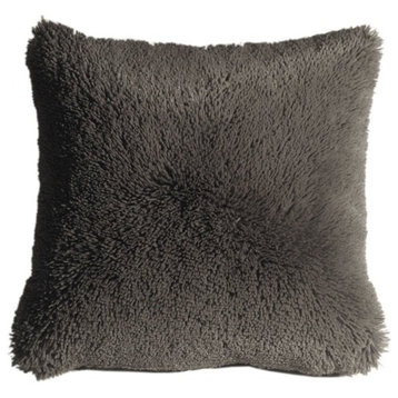 Pillow Decor - Soft Plush Gray 20 x 20 Throw Pillow