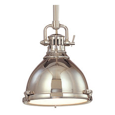 Pelham 1-Light Pendant, Polished Nickel, 10.5"