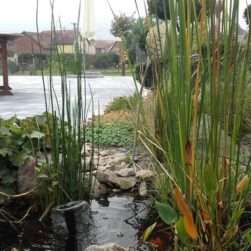 Un jardin familial contemporain