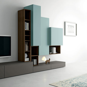 Modern Italian wardrobs, walk-in closets, libraries & wall units.
