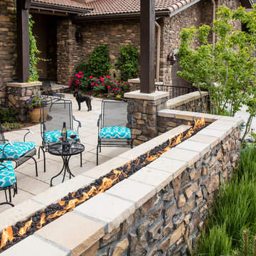 Linear Fire Feature Courtyard