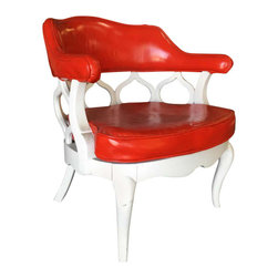 Barrel Back Hollywood Regency Spiral Carved Chair by Dorothy Draper - Dining Chairs