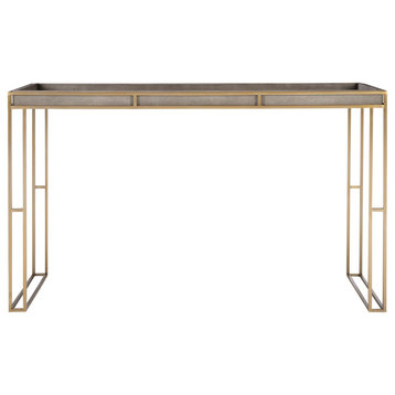Uttermost 25377 Cardew 54"L Steel Console Table - Charcoal