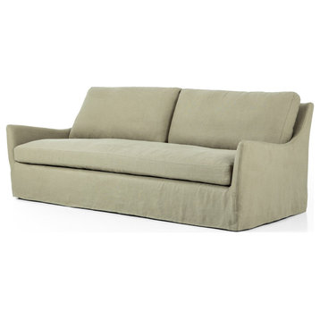 Monette Slipcover Sofa-94"-Khaki