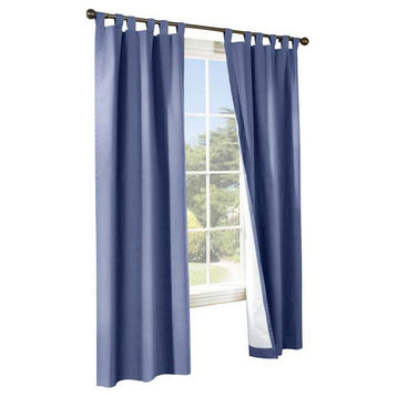 Thermalogic Weather Insulated Cotton Fabric Tab Panels Pair Blue
