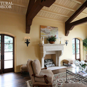 Reclaimed & Rustic Hand carved living room Fireplace Mantel