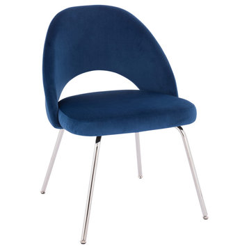 Sand Velvet Chair, Set of 4, Blue