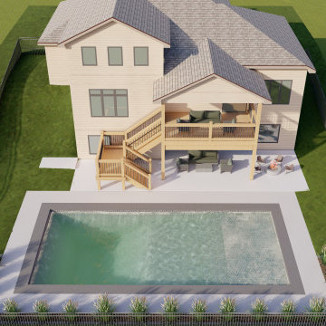 Twin-Level Deck Backyard Retreat