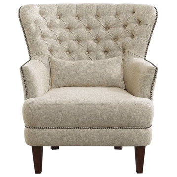 Lexicon Marriana Upholstered Accent Chair in Beige
