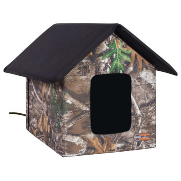 K&H Pet Products Realtree Thermo Outdoor Kitty House Camo 22"x18"x17"