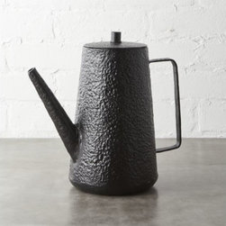 rewind black coffee-teapot | CB2 - Products