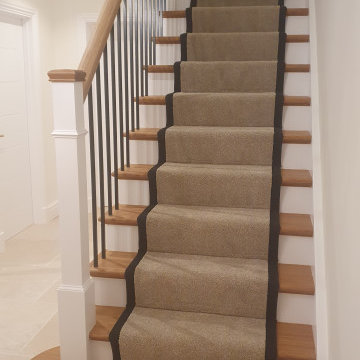Bespoke Staircase with Bamboo Treads and Metal Spindles
