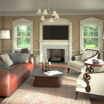 Colonial Revival Room with Mantle