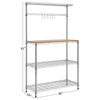 4-Tiers Adjustable Kitchen Bakers Rack Kitchen Cart Microwave Stand