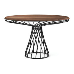 Velletri Black 92cm Solid Wood Indoor Dining Table by Glid Studio for Huset - Dining Tables