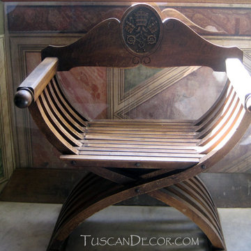 Italian X-Chair in Rome - Tuscan Furniture Style