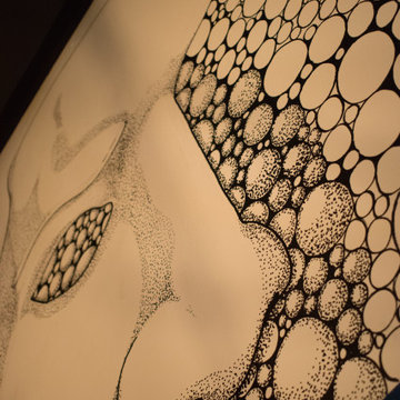 Decorative mural in an hotel