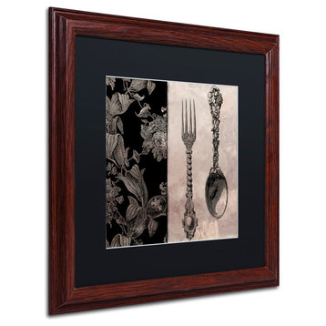 Color Bakery 'Victorian Table IV' Art, Wood Frame, Black Matte, 16"x16"