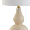 Anya 20.5" Mini Glass Table Lamp, Ivory, Single