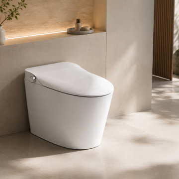 bbbidet V1 P-Trap Smart Bidet Toilet with Dual Waterway & Built-in Tank