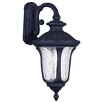 Livex Lighting - Livex Lighting 7853-04 Oxford - One Light Outdoor Wall Lantern - Shade Included.Oxford One Light Out Black Clear Water Gl *UL Approved: YES Energy Star Qualified: n/a ADA Certified: n/a  *Number of Lights: Lamp: 1-*Wattage:100w Medium Base bulb(s) *Bulb Included:No *Bulb Type:Medium Base *Finish Type:Black